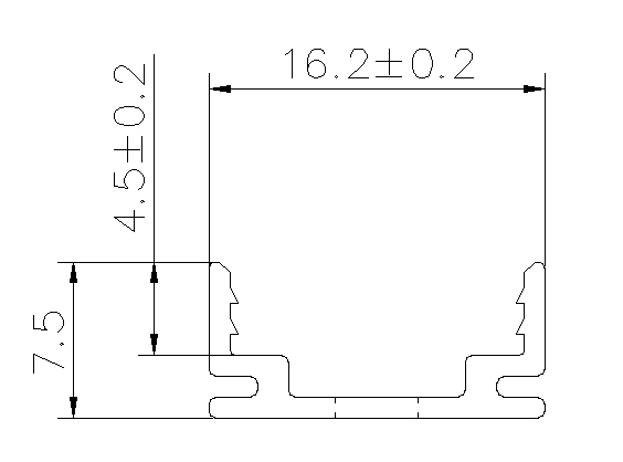 Type1、屋外用 AL プロファイル (1 個あたり 1 メートルまたは 3cm)